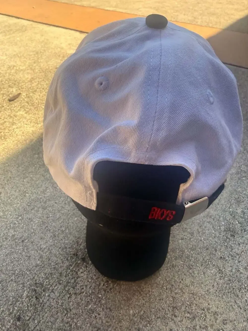 BKYS Lucky Charm Adjustable Strapback Hat White Red Bunny